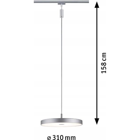 Paulmann Oprawa na szynoprzewód URail HILDOR LED DIM 15W 850lm 4000K 230V chrom matowy/ metal