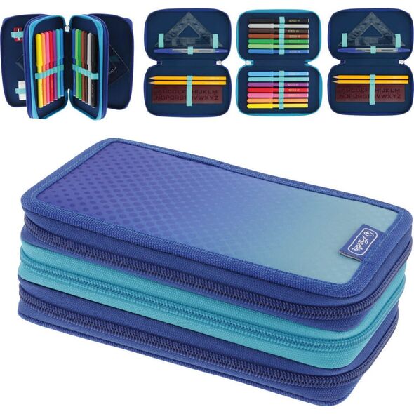 Piórnik Herlitz Herlitz TriCase 31tlg Dip Dye Blue/Turquoise