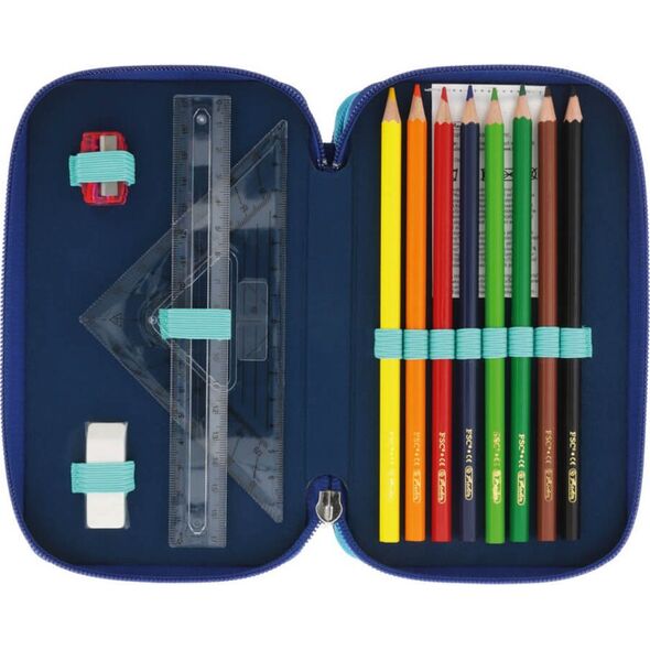 Piórnik Herlitz Herlitz TriCase 31tlg Dip Dye Blue/Turquoise