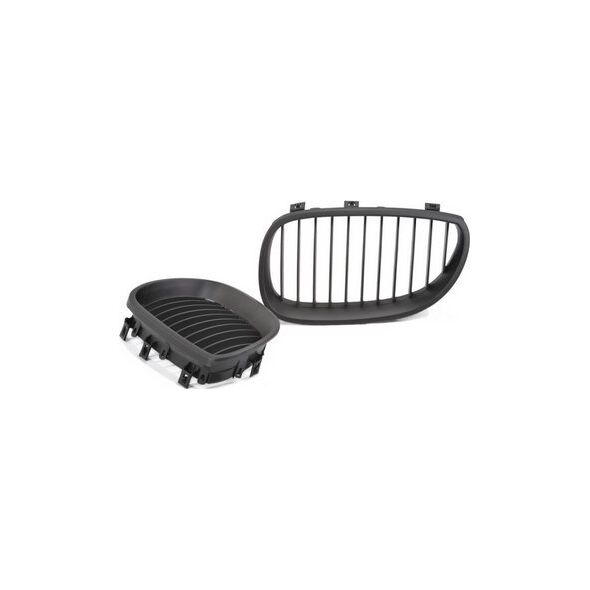 MTuning Grill sportowy pojedyncze żeberka Matt Black  BMW 5 (E60) Sedan (E61) Touring 2003-2010