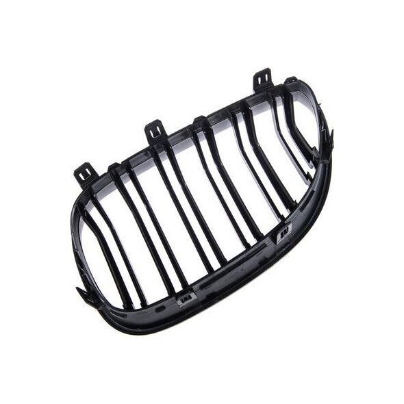 MTuning Grill sportowy podwójne żeberka Matt Black  BMW 5 (E60) Sedan (E61) Touring 2003-2010