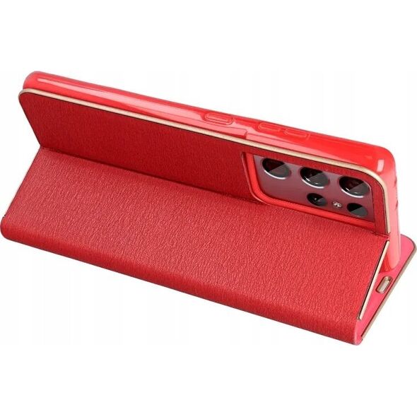 OEM Kabura LUNA Book Gold do SAMSUNG S24 Ultra czerwony