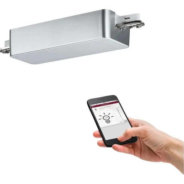 Paulmann SH Zigbee URail adapter ściemnianie/włączanie max. 400W 230V Chrom Mat Metal