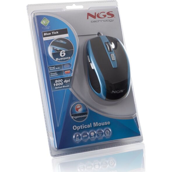 NGS MYSZ NGS TICK OPTICAL USB BLUE/BLACK