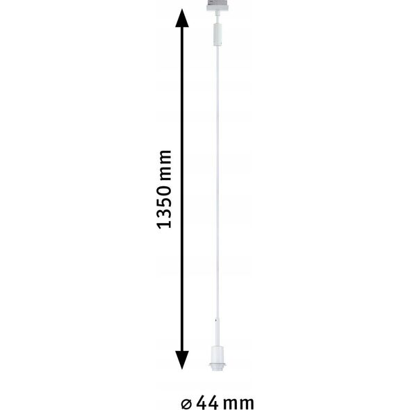 Paulmann Lampa wisząca na szynoprzewód URail Deco System E14 max.1x20W 135cm 230V biały / metal