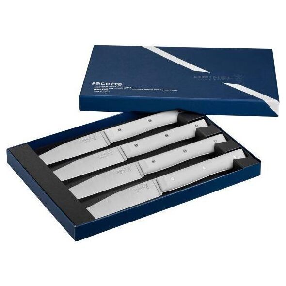 Opinel Opinel Table Knives Facette Set of 4  white