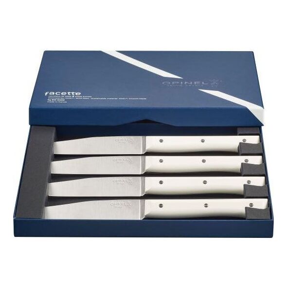 Opinel Opinel Table Knives Facette Set of 4  white