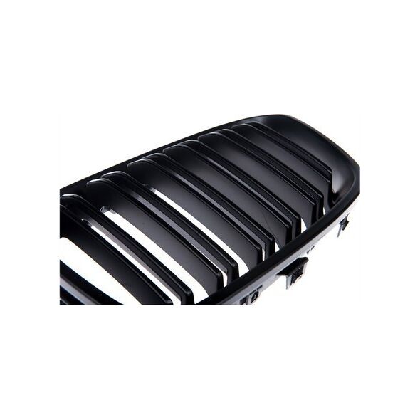 MTuning Grill sportowy podwójne żeberka Matt Black BMW 1 F20 F21 przed liftem 2011-2015