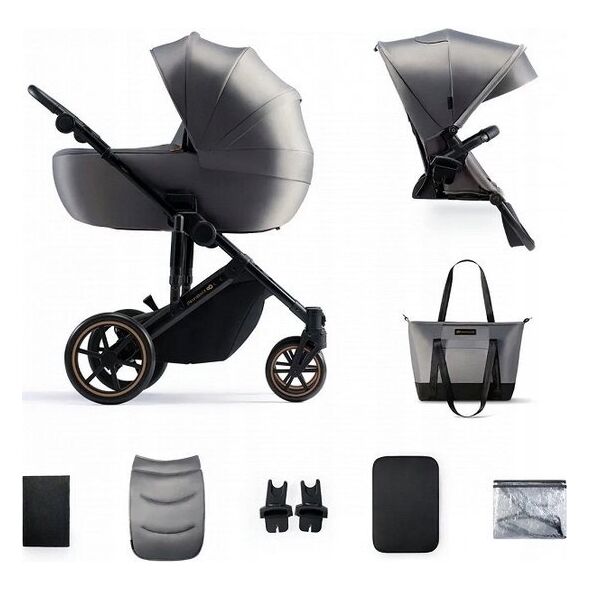 Wózek KinderKraft KINDERKRAFT WÓZEK GŁĘBOKO-SPACEROWY PRIME 2 2W1 SZARY