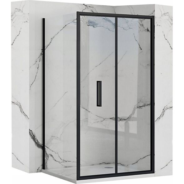 Rea REA-K6423 / REA / RAPID / ŚCIANKA 100 PROFIL BLACK SZKŁO TRANSPARENT /