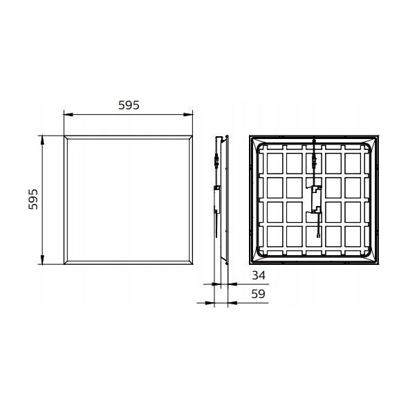 Philips Oprawa panel Philips 911401820385 Ledinaire 34W W60L60 3400lm 4000K RC065B LED34S/840 PSU NOC BN