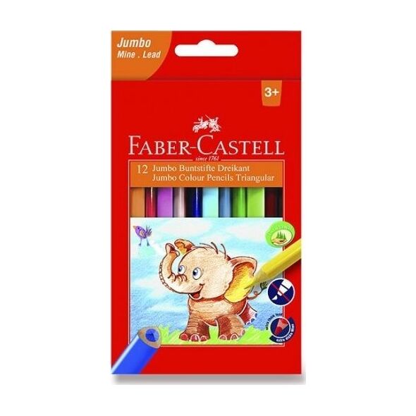 Faber-Castell FABER-CASTELL Buntstifte dreikant Jumbo 5.4mm 12er Karton