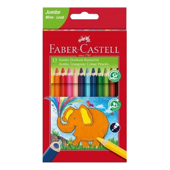 Faber-Castell FABER-CASTELL Buntstifte dreikant Jumbo 5.4mm 12er Karton