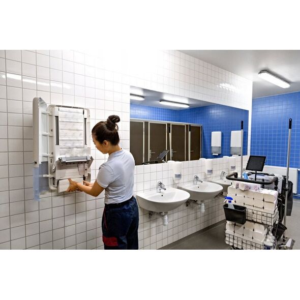 Tork Tork PeakServe® – Dozownik do ręczników papierowych w składce, duża pojemność, H5 – Biały