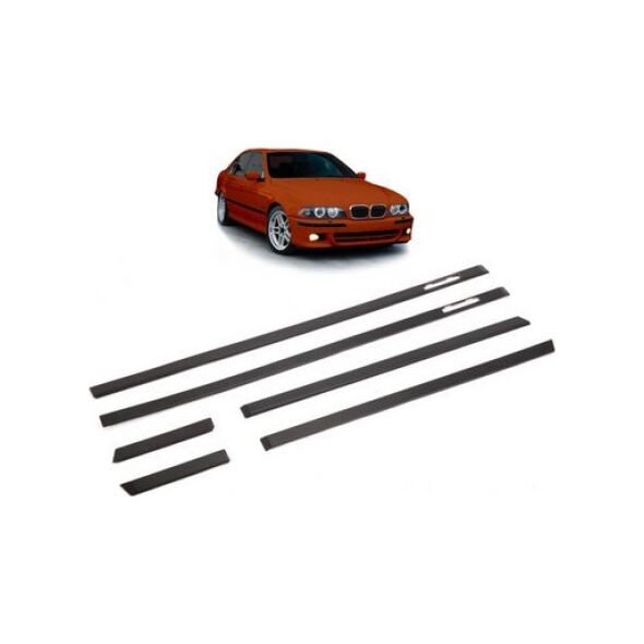 MTuning Listwy boczne czarne zestaw 6 sztuk BMW 5 E39 1995-2003