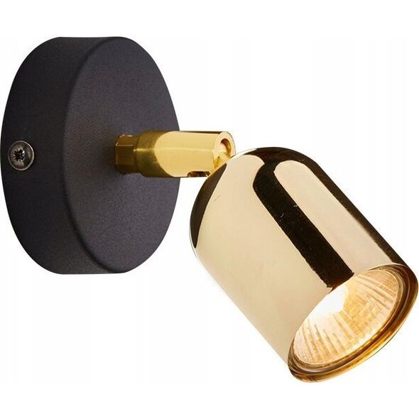 Kinkiet TKKRYWULT Tk Lighting Top 6030 kinkiet plafon lampa ścienna sufitowa spot 1x10W GU10 czarny/złoty