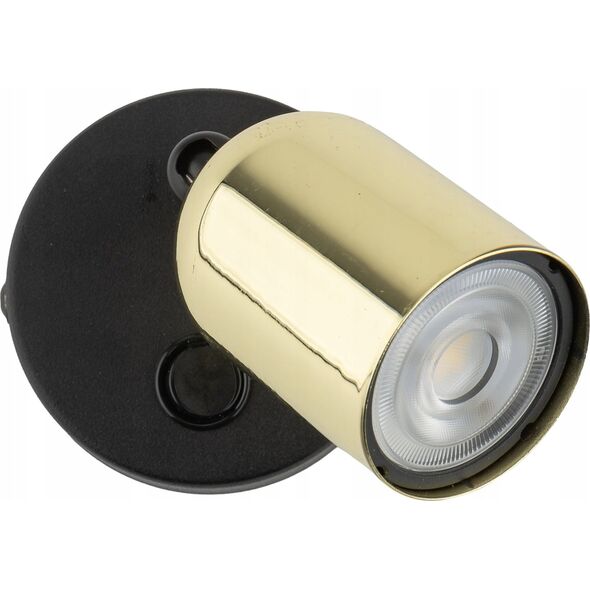 Kinkiet TKKRYWULT Tk Lighting Top 6030 kinkiet plafon lampa ścienna sufitowa spot 1x10W GU10 czarny/złoty