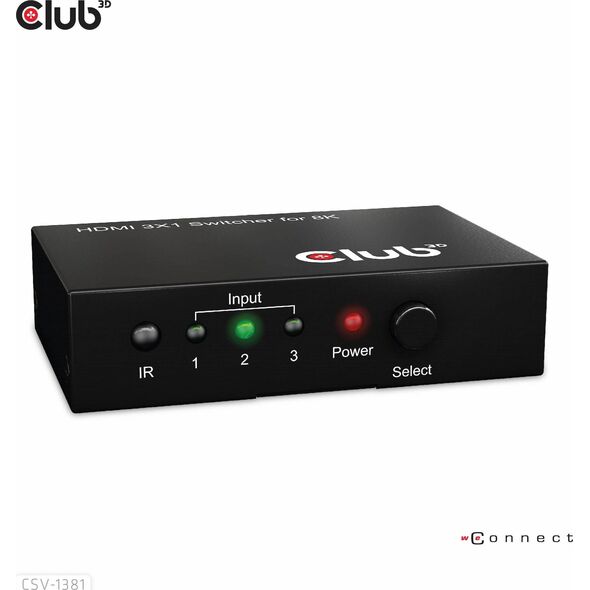 Club 3D Club3D HDMI Switchbox 3 Eingänge -> 1 Ausgang  8K60Hz UHD retail