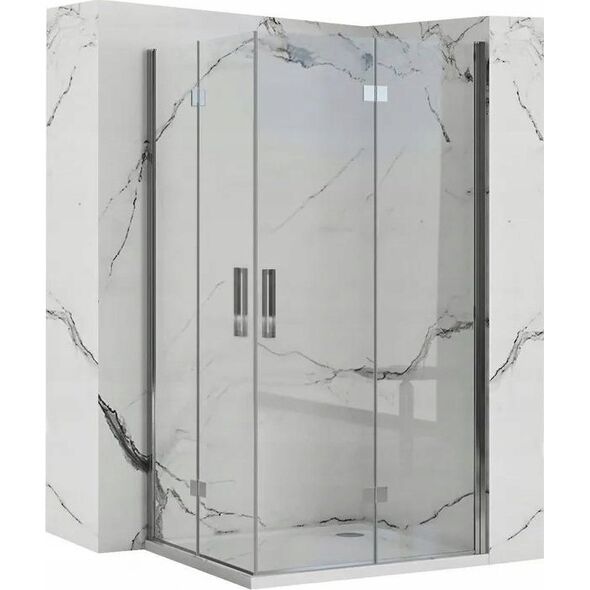 Alkotest REA-K6367 / REA / MOLIER / DRZWI PRYSZNICOWE SKŁADANE CHROM 80X190 UNIWER. TRANSPARENT /