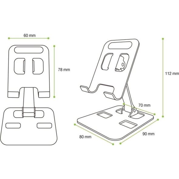 Stojak Techly Stojak uchwyt na telefon pod tablet biurkowy składany