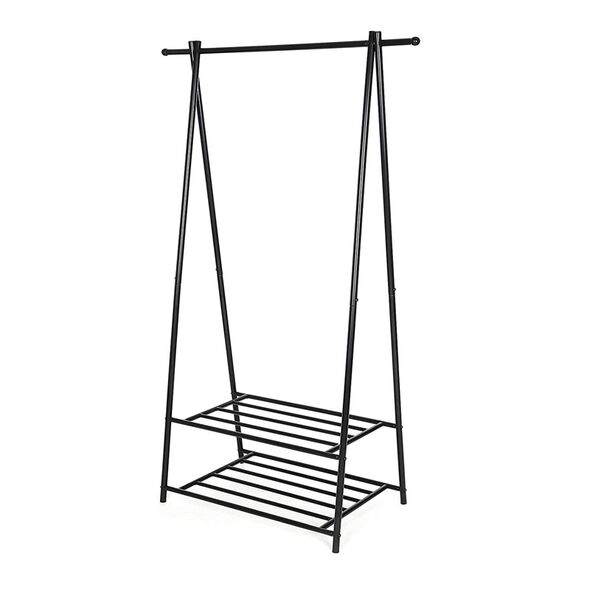 Μεταλλική Κρεμάστρα Ρούχων Δαπέδου 87.5 x 41 x 155 cm Χρώματος Μαύρο Songmics (HSR05B) (SNGHSR05B) έως 12 άτοκες Δόσεις