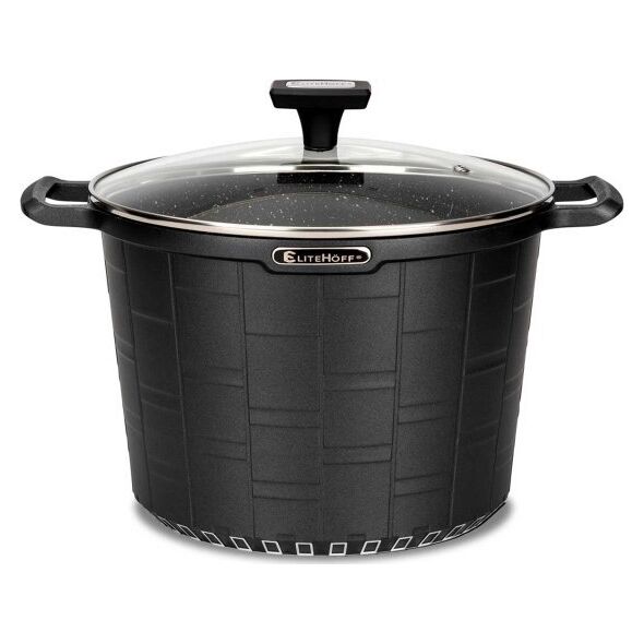 Elitehoff GARNEK GRANITOWY Z POKRYWĄ 24cm 6,5L E-7032
