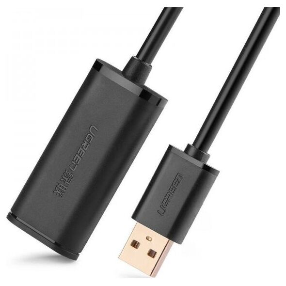 Kabel USB Ugreen USB-A - USB-A 10 m Czarny (UGR403BLK)
