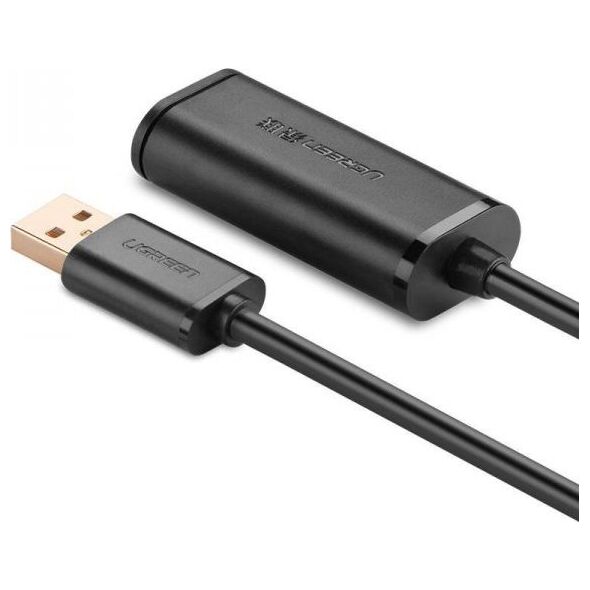 Kabel USB Ugreen USB-A - USB-A 10 m Czarny (UGR403BLK)