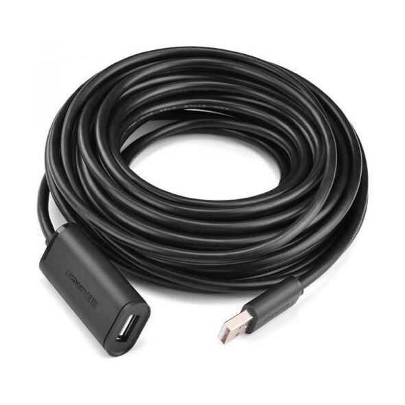 Kabel USB Ugreen USB-A - USB-A 10 m Czarny (UGR403BLK)