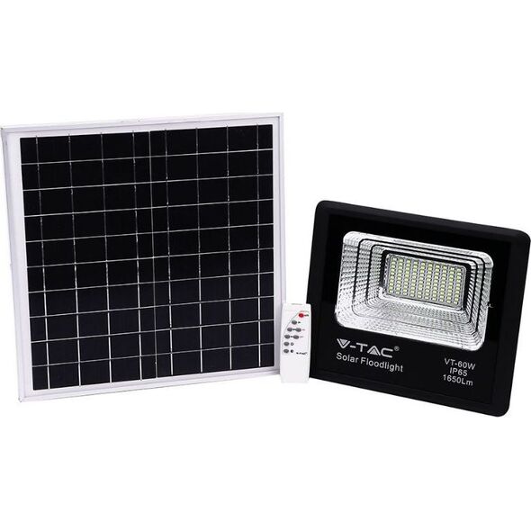 Naświetlacz V-TAC Projektor LED Solarny VT-60W 20W 4000K 1650lm IP65 8575