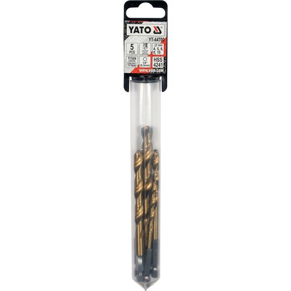 Wiertło Yato do metalu tytanowe sześciokątne 4 5 6 10 8mm zestaw (YT-44700)