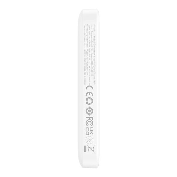 Baseus USB-C External Battery, MagSafe, 6000mAh, 20W - Baseus Magnetic Mini Air (P100595900222223-00) - White 6932172641429 έως 12 άτοκες Δόσεις