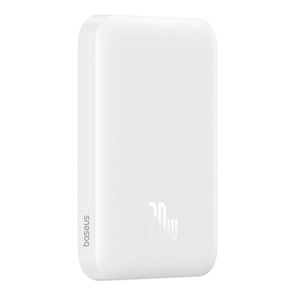 Baseus USB-C External Battery, MagSafe, 6000mAh, 20W - Baseus Magnetic Mini Air (P100595900222223-00) - White 6932172641429 έως 12 άτοκες Δόσεις