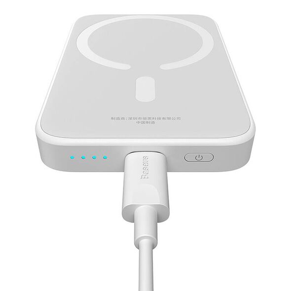Baseus USB-C External Battery, MagSafe, 6000mAh, 20W - Baseus Magnetic Mini Air (P100595900222223-00) - White 6932172641429 έως 12 άτοκες Δόσεις