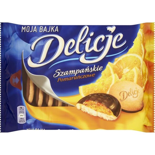 Wedel Ciastka DELICJE Szampańskie pomarańcza 294g
