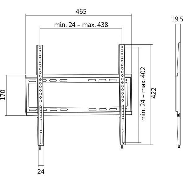 LogiLink Uchwyt ścienny BP0009 32'' - 55''