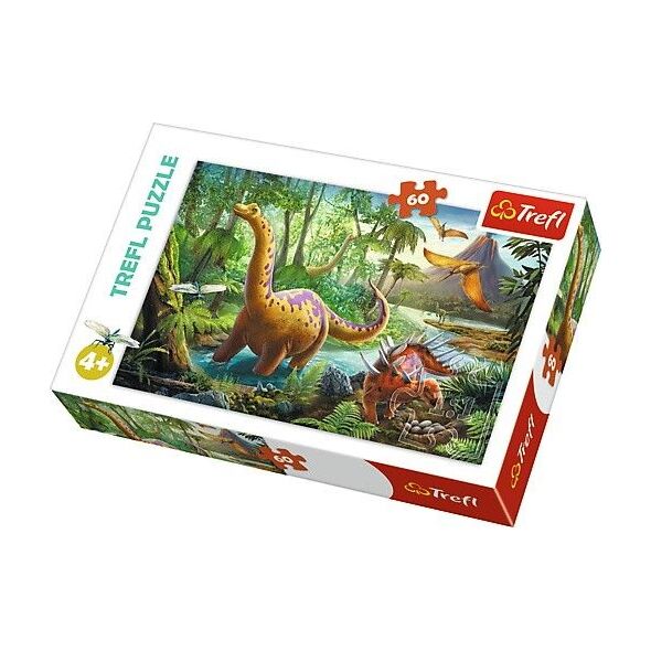 Trefl Puzzle, 60 elementów - Wędrówki dinozaurów (GXP-645413)