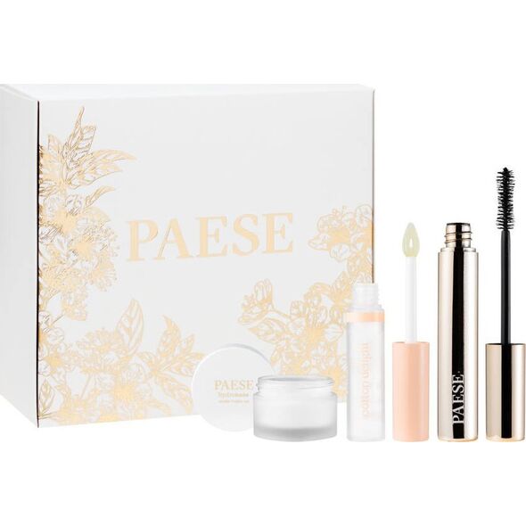 Paese Perfect zestaw tusz do rzęs 10ml + krem-baza pod makijaż 30ml + błyszczyk do ust 7.5ml