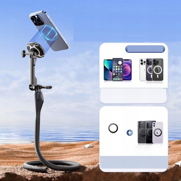 Giętki Elastyczny Statyw Monopod Ramię Uchwyt Magnes Magsafe Na Telefon I System Gopro / Tp-ft3