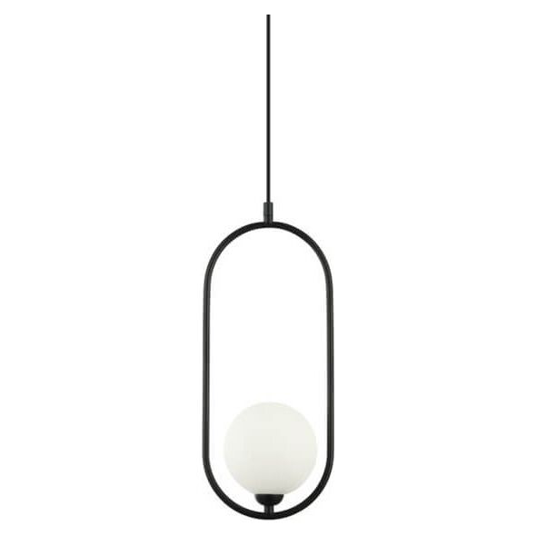 Lampa wisząca Italux Modernistyczna lampa wisząca Lupus do salonu czarna biała