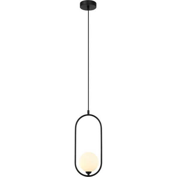 Lampa wisząca Italux Modernistyczna lampa wisząca Lupus do salonu czarna biała