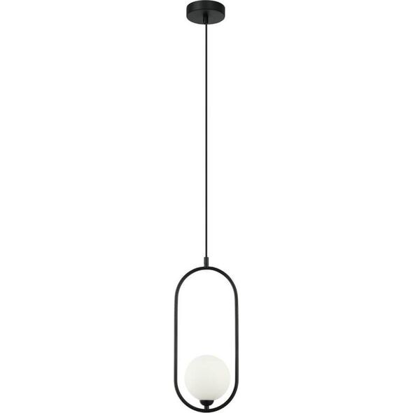 Lampa wisząca Italux Modernistyczna lampa wisząca Lupus do salonu czarna biała