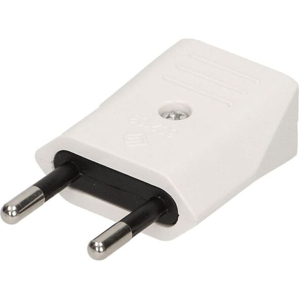 Orno Wtyczka płaska bez uziemnia, 10A, 250V, biała OR-AE-1374
