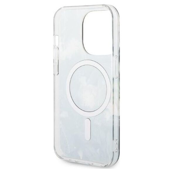 Ładowarka Guess Zestaw Guess etui + ładowarka bezprzewodowa GUBPP14XHJEACSA Apple iPhone 14 Pro Max zielony/green hard case Jungle MagSafe