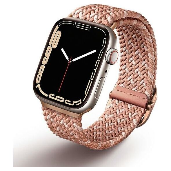 Uniq Pasek UNIQ Aspen Apple Watch 4/5/6/7/SE 40/41mm Braided DE różowy/citrus pink