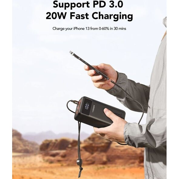 Powerbank Veger VEGER powerbank 50 000 mAh PD QC3.0 5A 22,5W Tank Lite (W5001) czarny