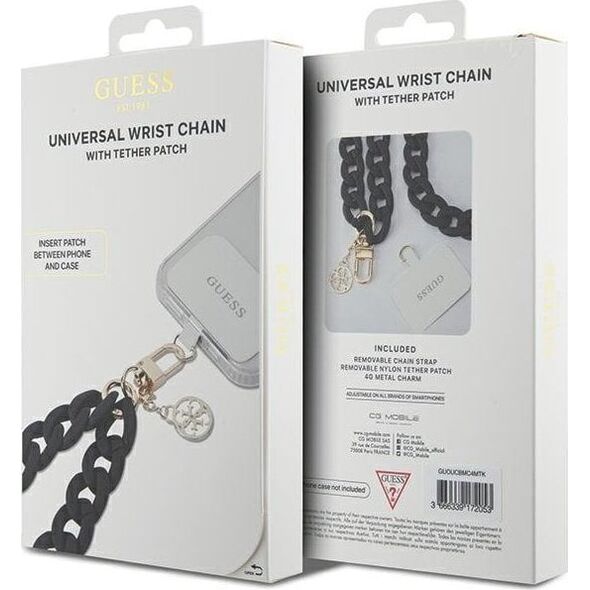 Guess Guess GUOUCBMC4MK Universal Big Hand Strap μαύρο/μαύρο Acrylic 4G Charm 13181992 3666339170691