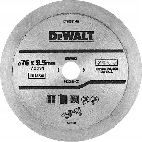 Dewalt tarcza diamentowa 76x9.5
