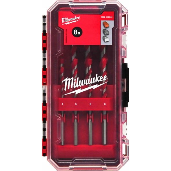 Wiertło Milwaukee MILWAUKEE WIERTŁO DO BETONU TCT KPL.8szt. PREMIUM