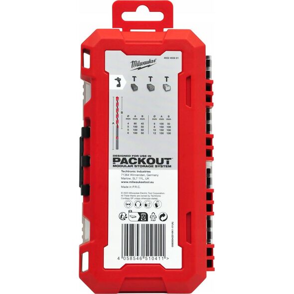 Wiertło Milwaukee MILWAUKEE WIERTŁO DO BETONU TCT KPL.8szt. PREMIUM